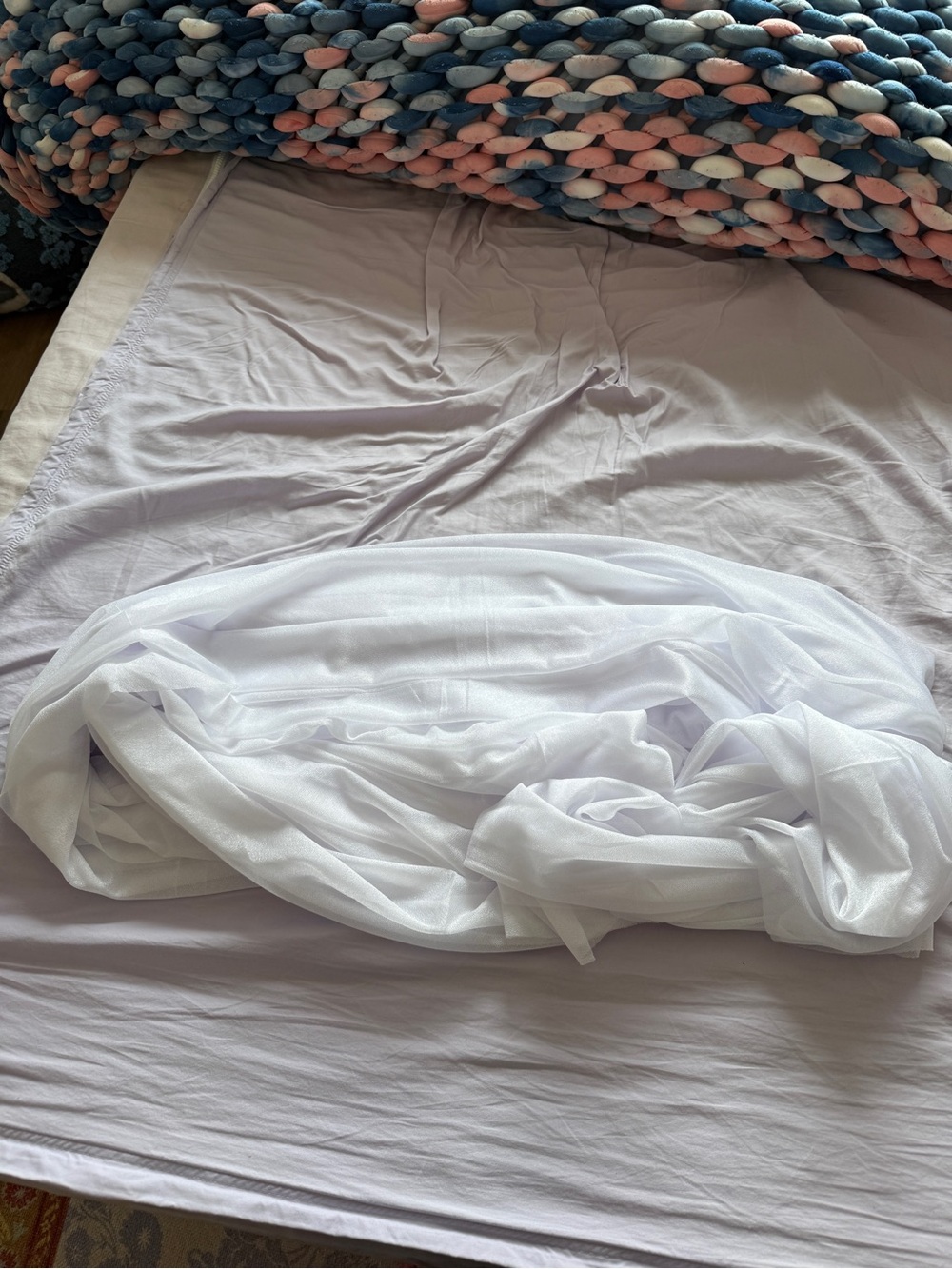 White drapery panel